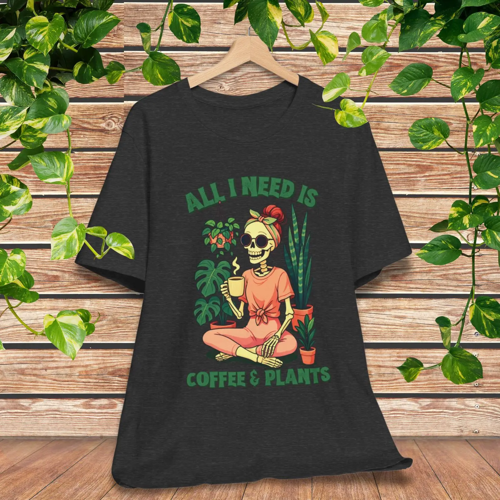 Plant Parent Shirt - Funny Skeleton T Shirt for Coffee