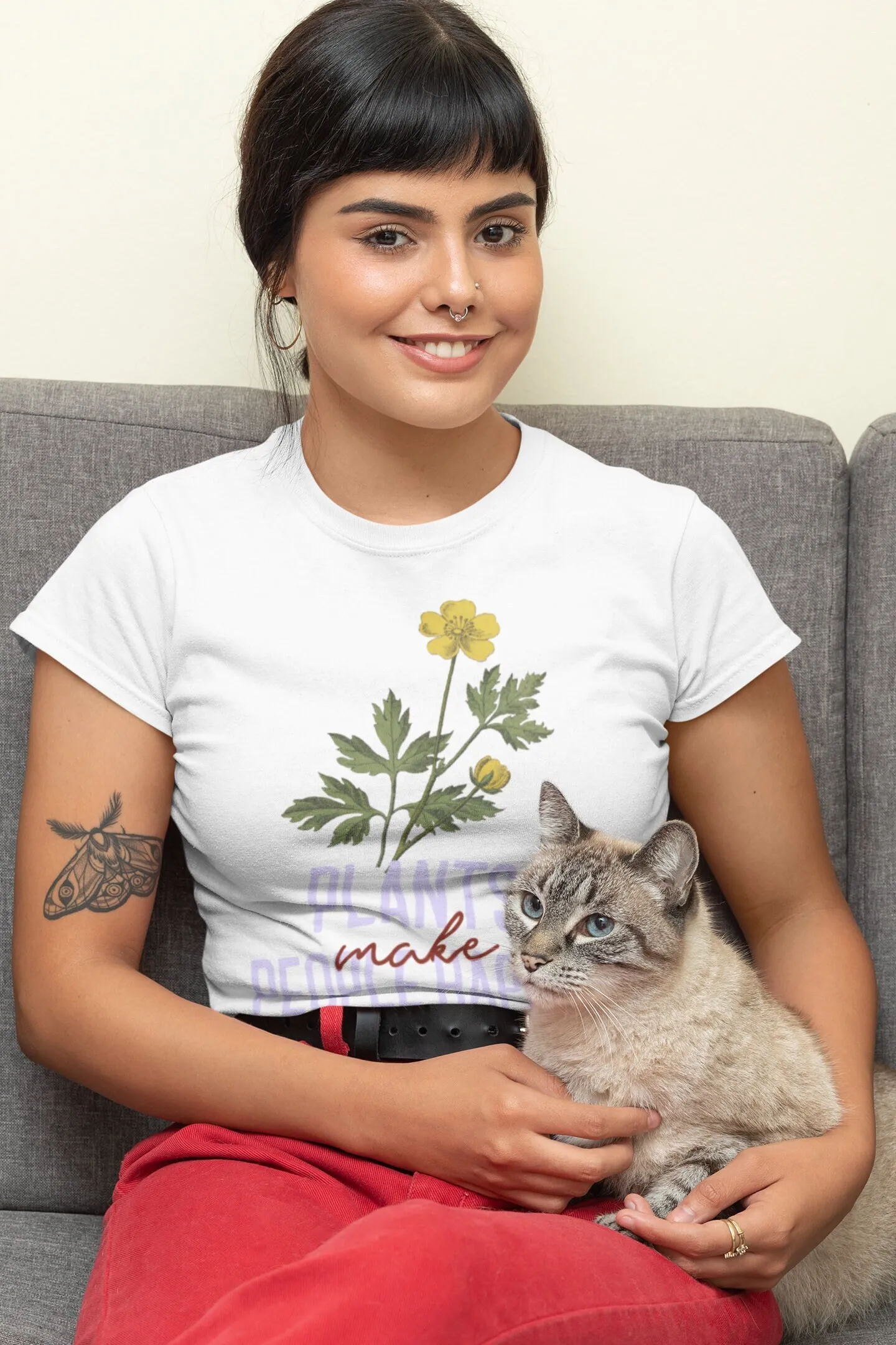 Plants Make People Happy Inspi - Plant Parent Shirt recension och pris